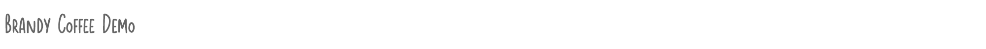 Sample characters Brandy Coffee Font
